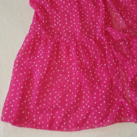 New arrivals! Ruffle Sleeves Pink Cover Up - Picture 6 of 8